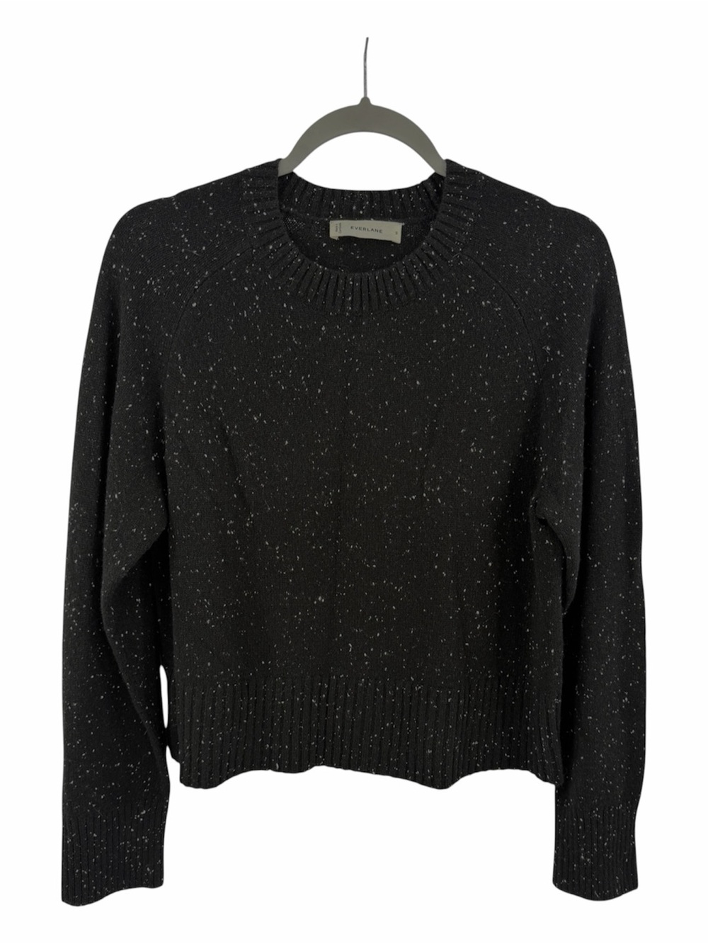 Everlane The Cashmere Boxy Crew Sweater in black Size S - Picture 2 of 6